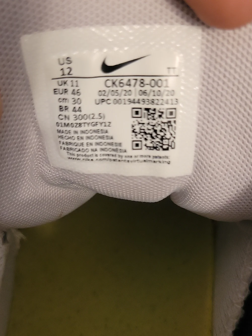 Mens Air Max 95 Recycled Canvas Size 12 Used W/box
